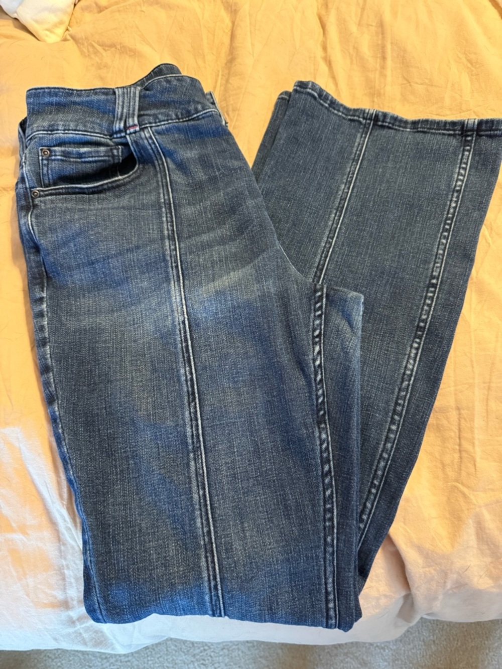 Idyllwind High-Rise Button-Fly Jeans in Dark Blue Denim - Picture 3 of 4